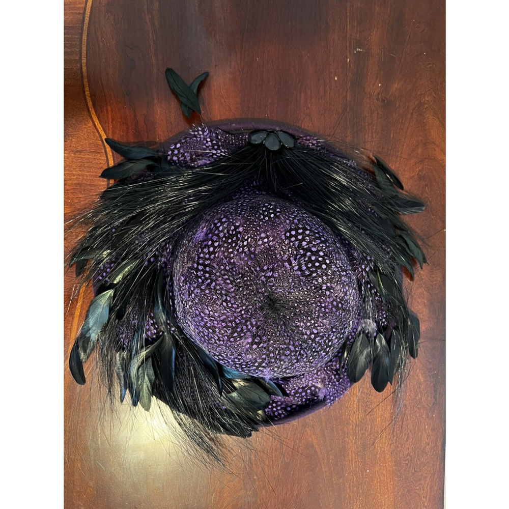 Vintage Don Anderson Purple Fur Hat Trio Accessories